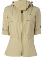 Burberry Brit Flap Chest Pockets Hooded Jacket