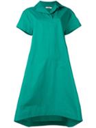 Odeeh Short-sleeve Flared Dress - Green