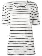 Isabel Marant Étoile Striped T-shirt, Women's, Size: Xs, White, Linen/flax/cotton