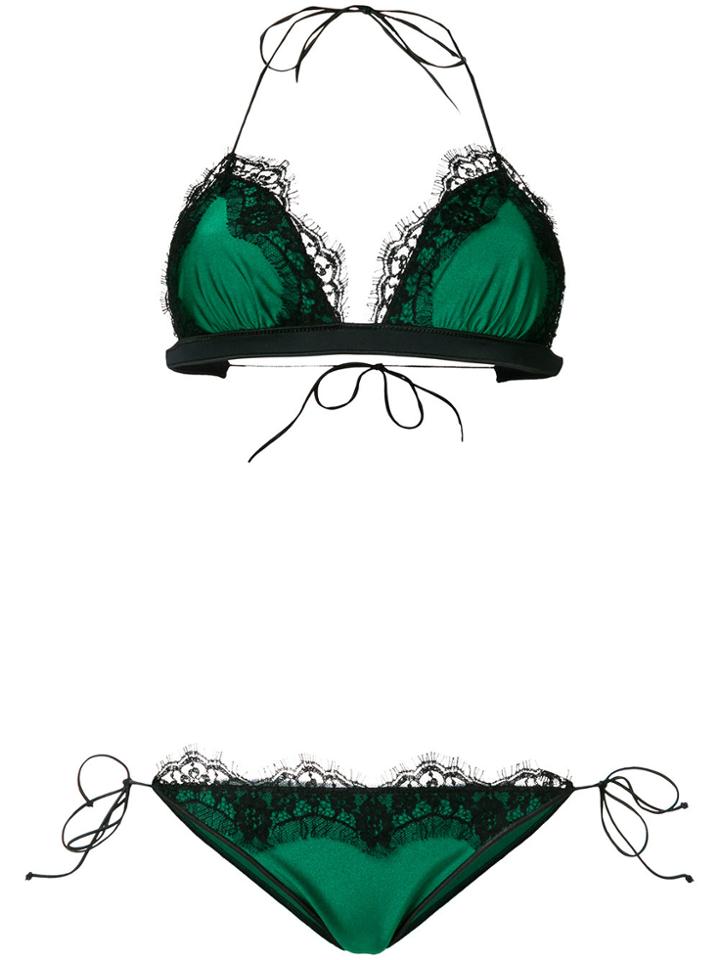 Oseree Lace Two-piece Bikini - Green