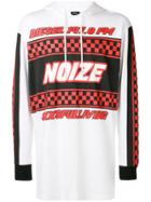 Diesel Logo Colour-block Hoodie - White