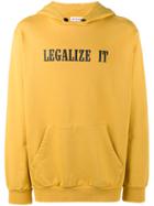Palm Angels Legalize It Printed Hoodie - Yellow & Orange