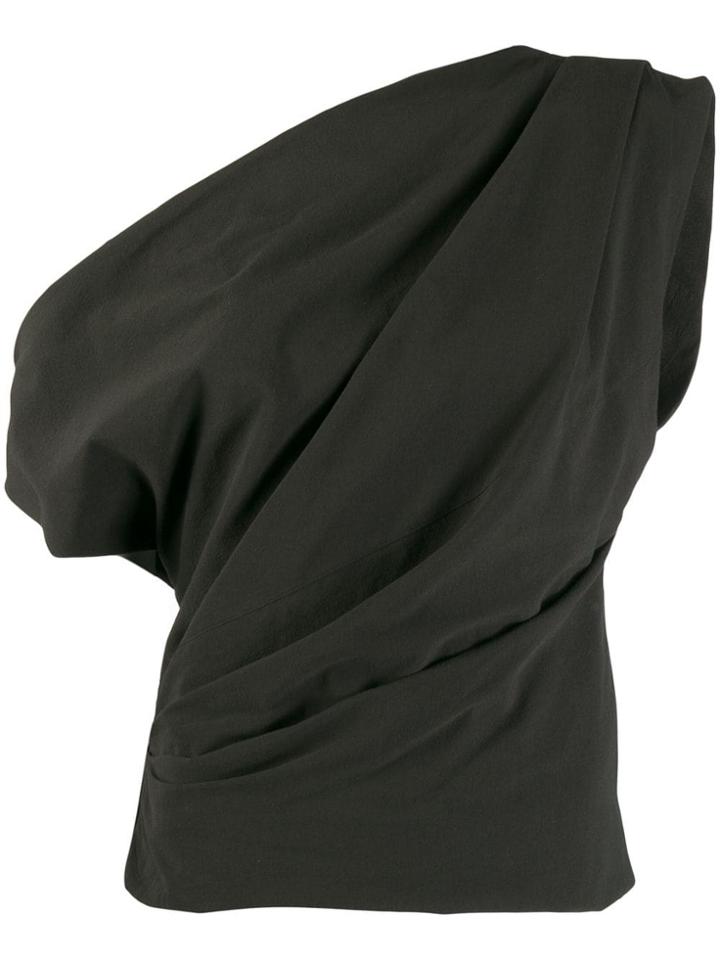 Lemaire Draped One Shoulder Top - Green