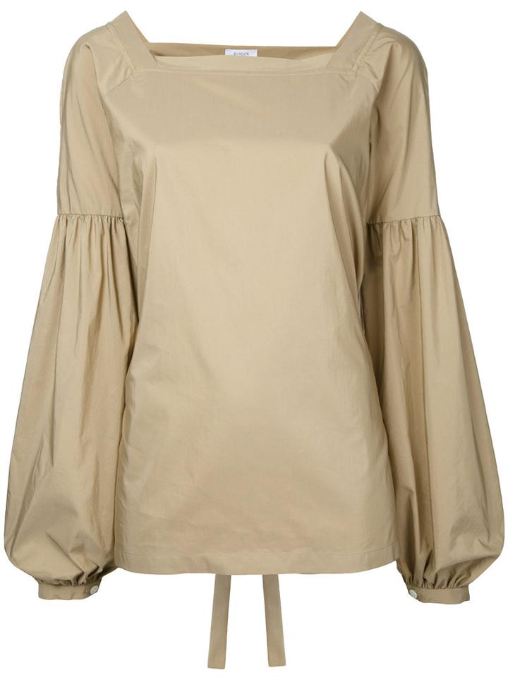 En Route - Bishop Sleeve Blouse - Women - Cotton - 1, Nude/neutrals, Cotton