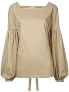 En Route - Bishop Sleeve Blouse - Women - Cotton - 1, Nude/neutrals, Cotton