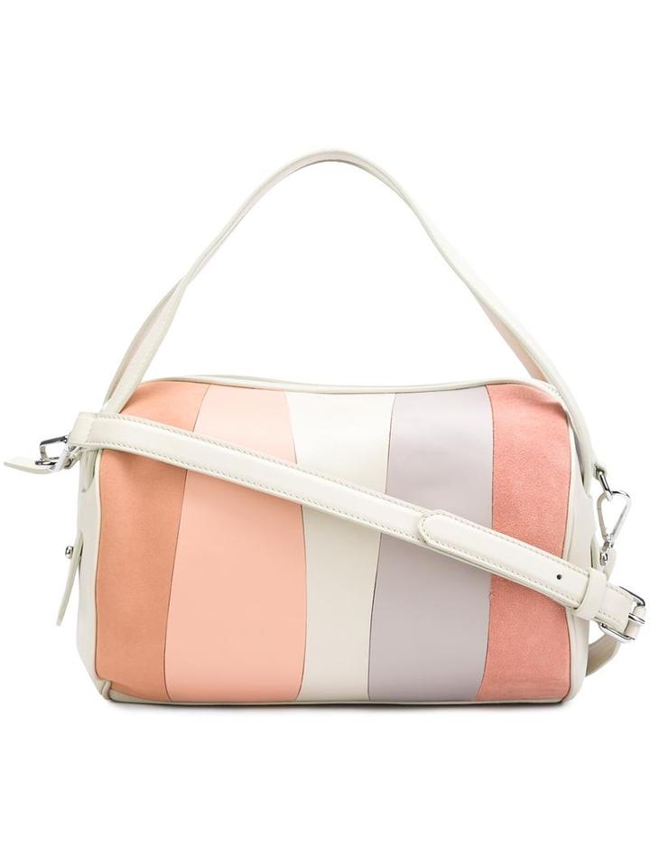 Derek Lam 10 Crosby Striped Gym Bag, Women's, White