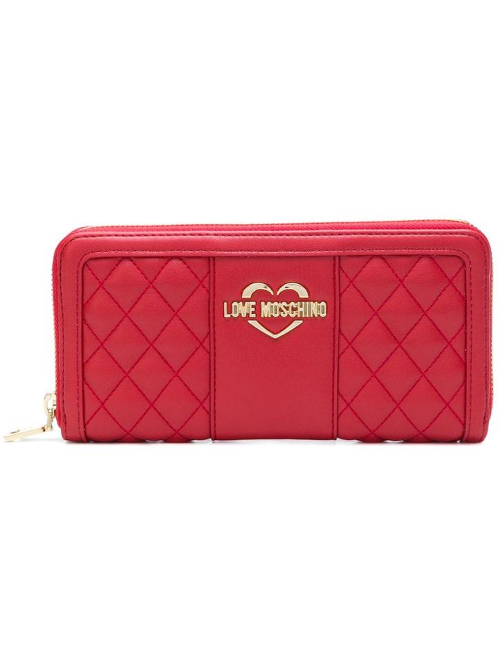 Love Moschino Quilted Wallet - Red