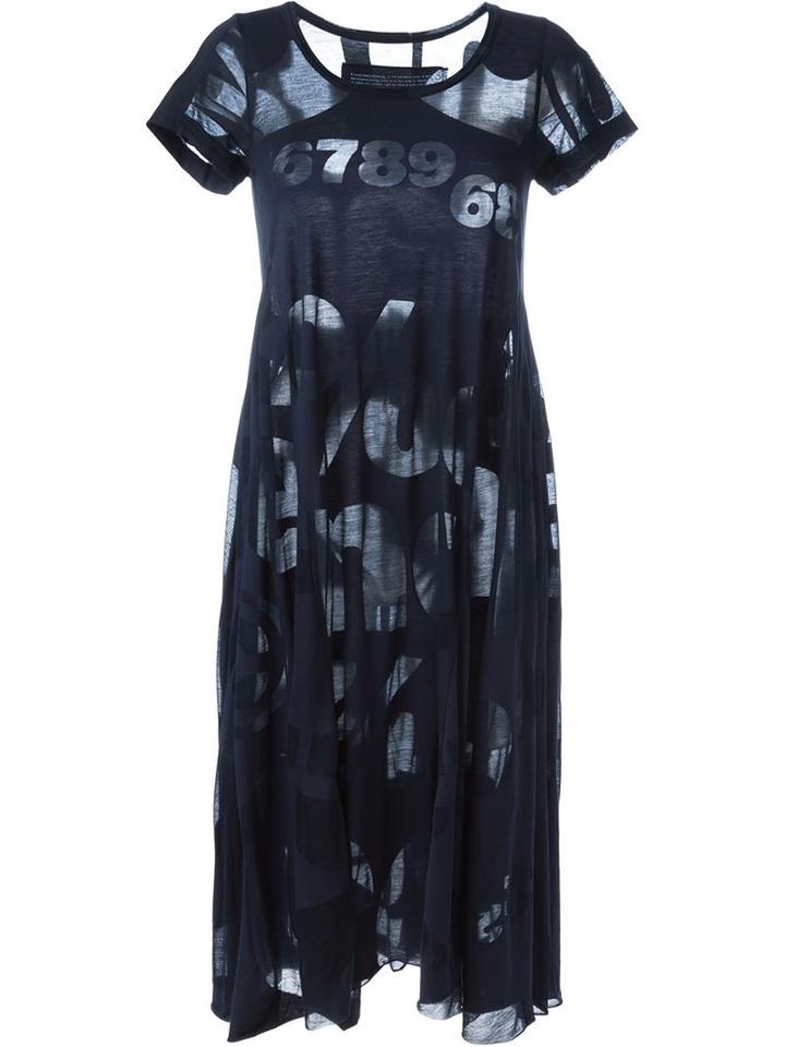 Rundholz Sheer Number T-shirt Dress