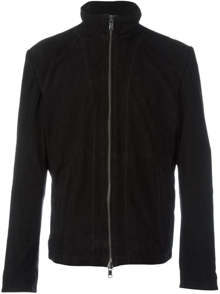 John Varvatos Zipped Leather Jacket