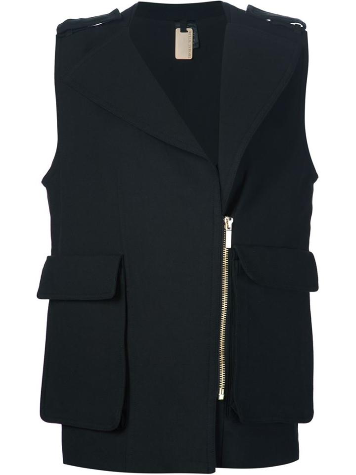 Thomas Wylde Primrose Gilet, Women's, Size: 2, Black, Cotton/spandex/elastane/tencel