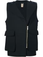 Thomas Wylde Primrose Gilet, Women's, Size: 2, Black, Cotton/spandex/elastane/tencel