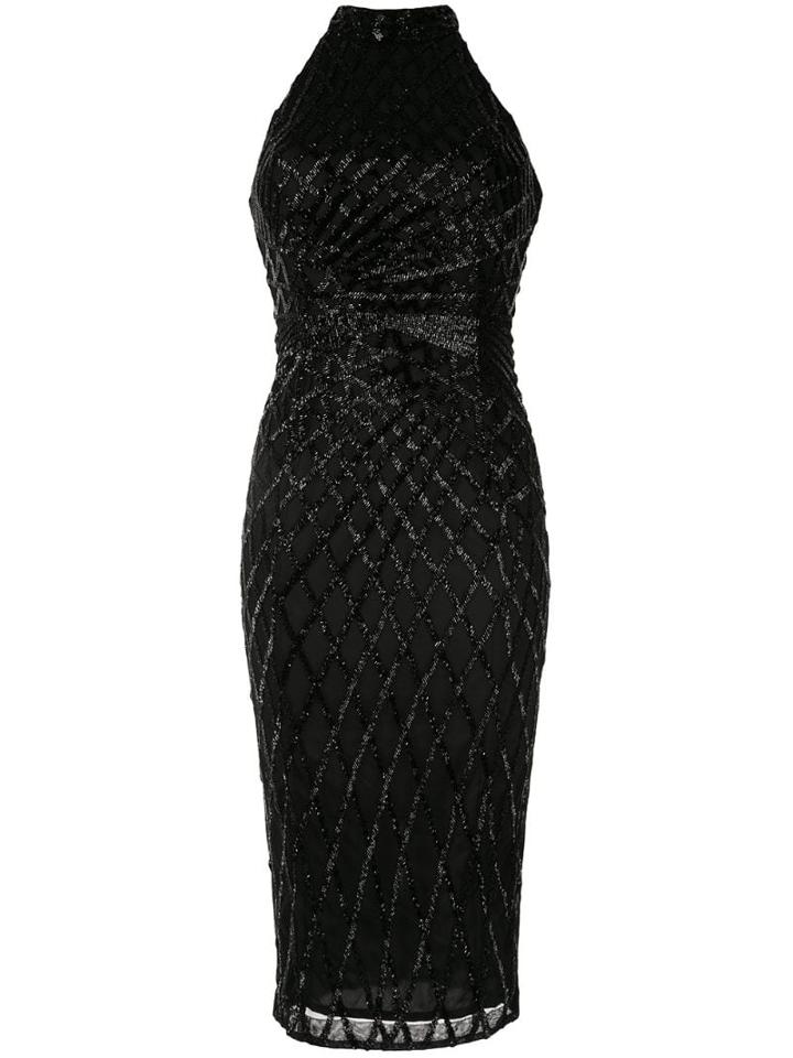 Rachel Gilbert Aryel Halterneck Dress - Black