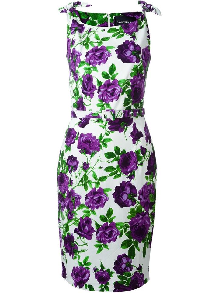 Samantha Sung Floral Print 'monroe' Dress