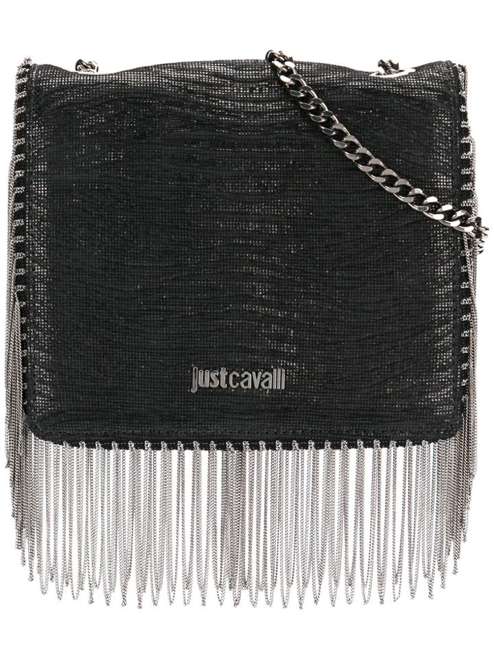 Just Cavalli Fringed Crossbody Bag - Black