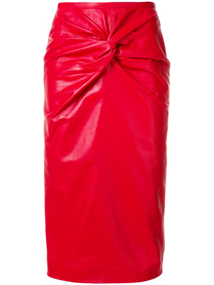 No21 Knot Detail Skirt - Red