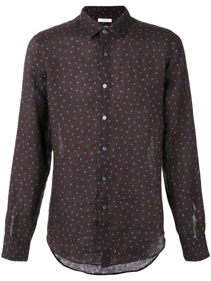 Boglioli - Polka Dot Shirt - Men - Linen/flax - 40, Grey, Linen/flax