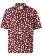 Wood Wood Poppy Print Short Sleeve Shirt - Red