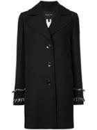 Derek Lam - Frayed Cuff Buttoned Jacket - Women - Silk/wool - 42, Black, Silk/wool