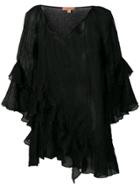 Ermanno Scervino Ruffled Mini Dress - Black