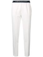 Ermanno Scervino Logo Banded Trousers - White