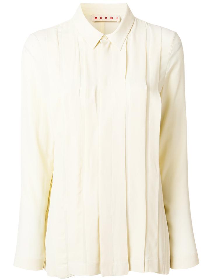 Marni Box Pleat Shirt - Nude & Neutrals