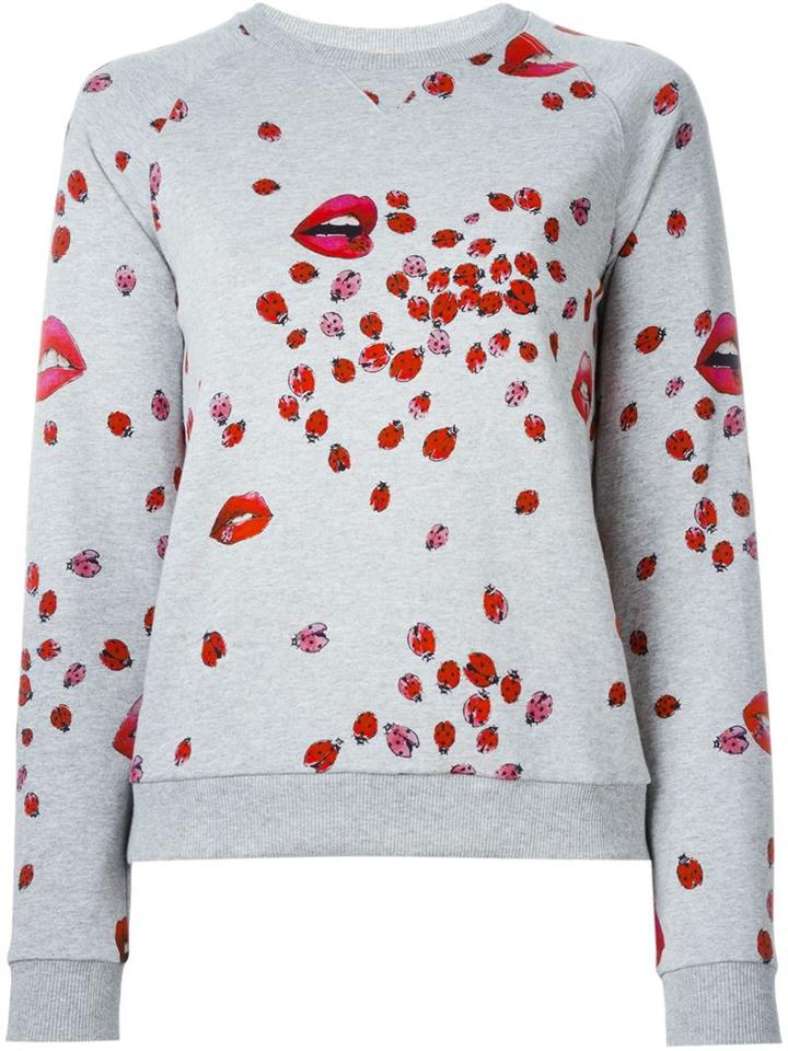 Giamba Ladybug And Lips Printed Sweatshirt