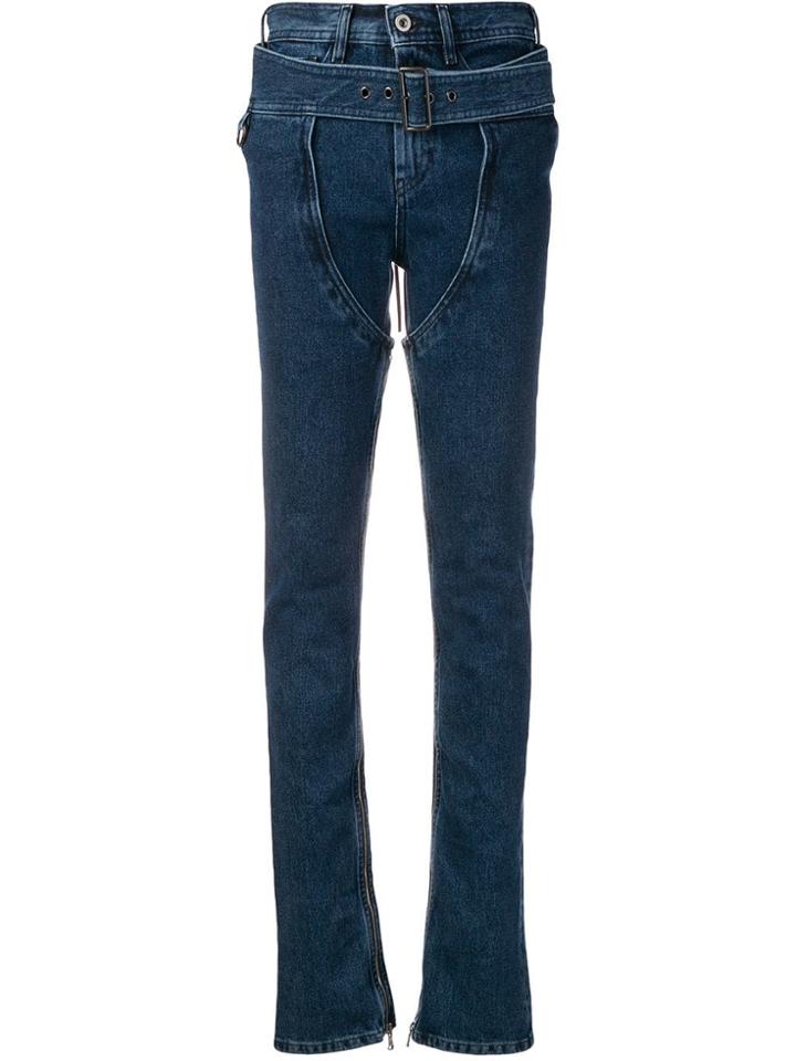 Diesel Red Tag Buckle-detail Skinny Jeans - Blue