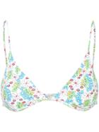 The Upside Floral Printed Bikini Top - White