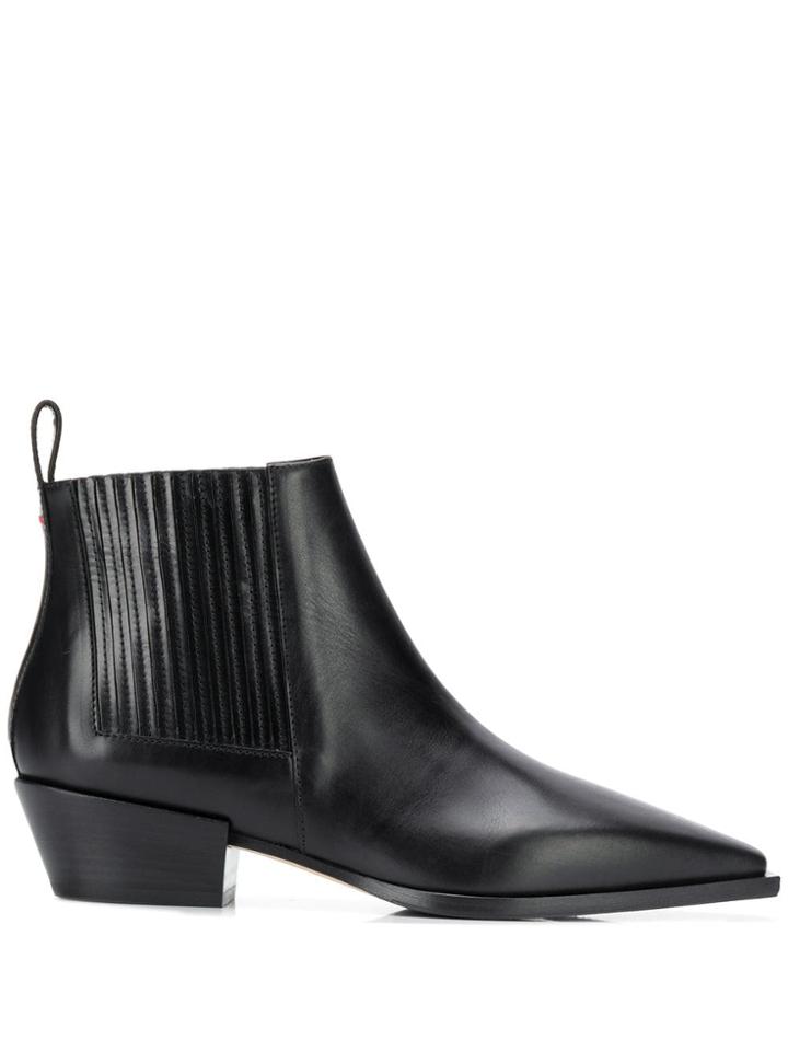 Aeyde Pointed Toe Ankle Boots - Black