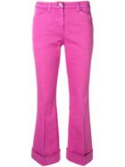 No21 Cropped Flared Jeans - Pink