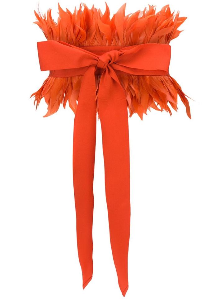 Sara Roka Fringed Belt - Orange