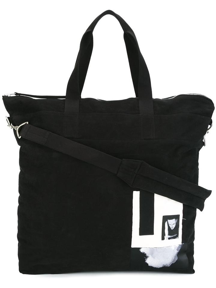 Rick Owens Drkshdw - Patch Detailed Tote - Men - Cotton - One Size, Black, Cotton