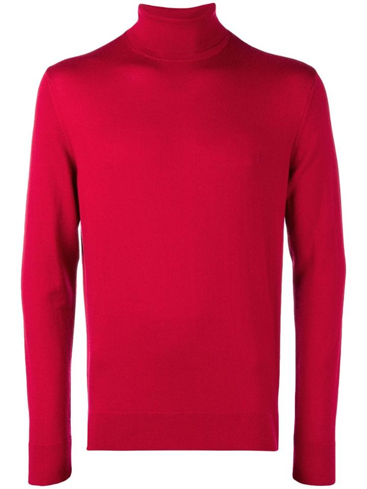 Calvin Klein Roll Neck Sweater - Red
