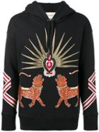 Gucci - Embroidered Hoodie - Men - - S, Black, Cotton