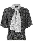 Olympiah Jarosse Printed Blouse - Black