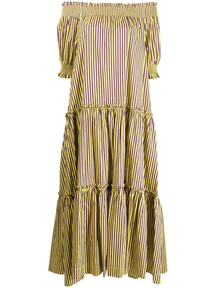 P.a.r.o.s.h. Striped Long Dress - Purple