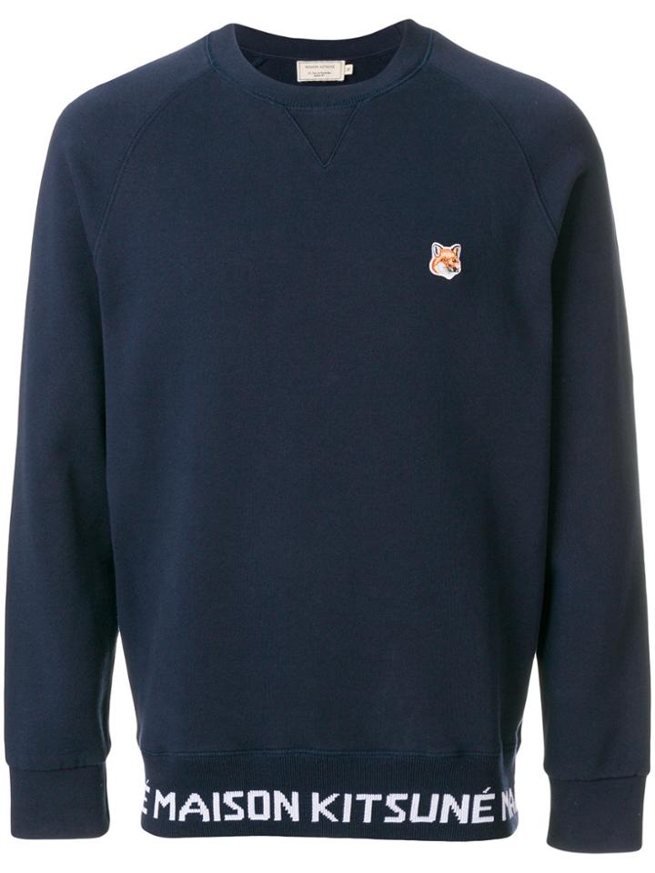 Maison Kitsuné Fox Head Sweatshirt - Blue
