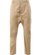 Balmain Dropped Crotch Cropped Trousers, Men's, Size: 50, Nude/neutrals, Cotton
