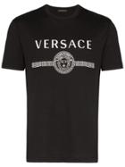 Versace Medusa Logo Printed T-shirt - Black