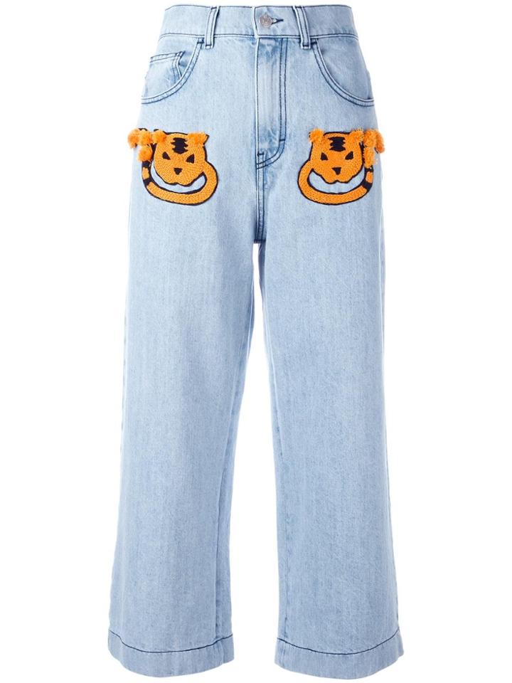 Au Jour Le Jour Cropped Jeans - Blue