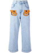 Au Jour Le Jour Cropped Jeans - Blue