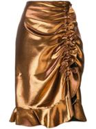 Kenzo Ruched Skirt - Metallic