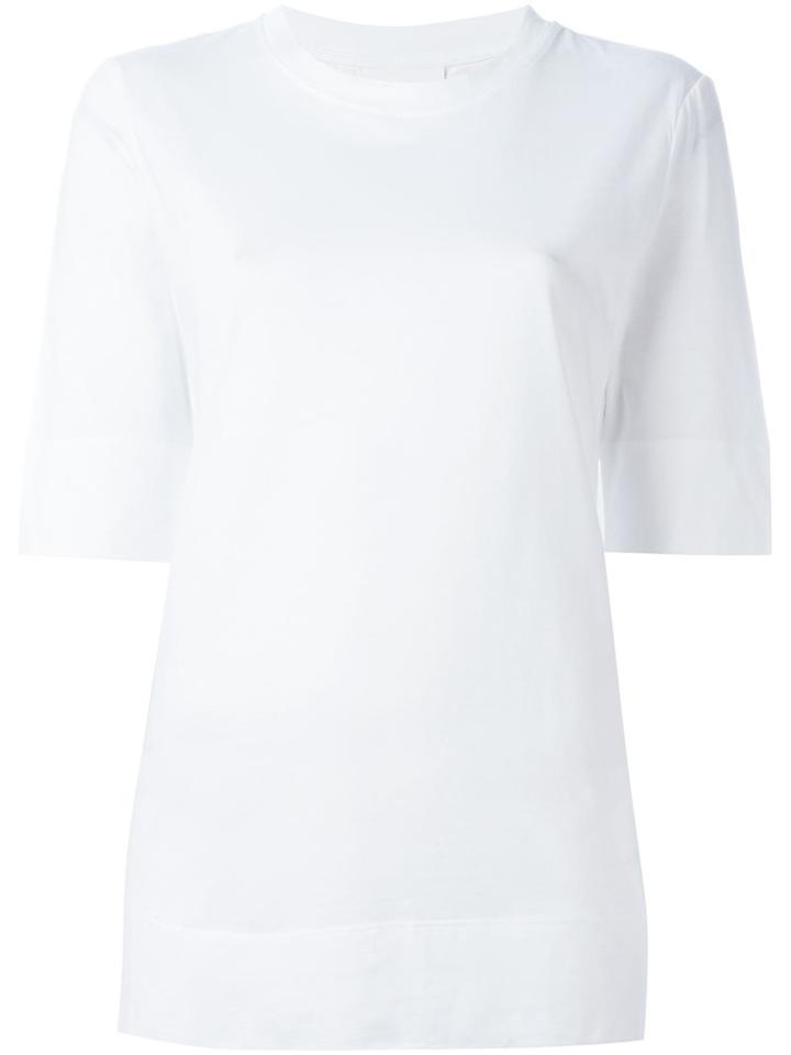 Dkny Pure Three-quarters Sleeve T-shirt, Women's, Size: Medium, White, Cotton