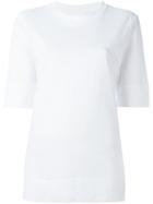 Dkny Pure Three-quarters Sleeve T-shirt, Women's, Size: Medium, White, Cotton