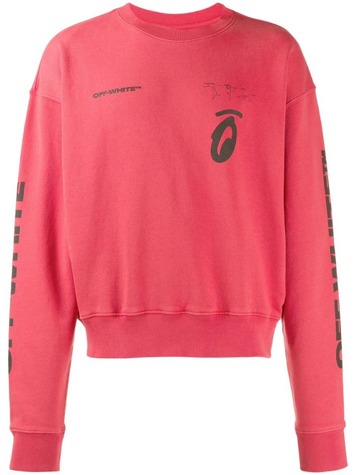 Off-white Arrow Print Sweatshirt - Red