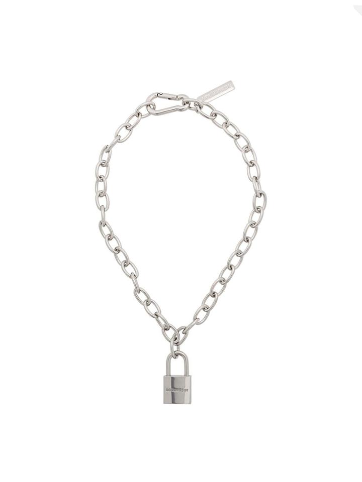 Dsquared2 Padlock Necklace - Silver