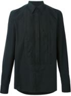 Givenchy Pleated Bib Shirt, Men's, Size: 39, Black, Cotton