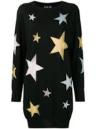 Boutique Moschino Star Intarsia Knit Dress - Black