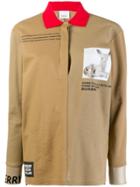 Burberry Deer Patch Polo Shirt - Neutrals