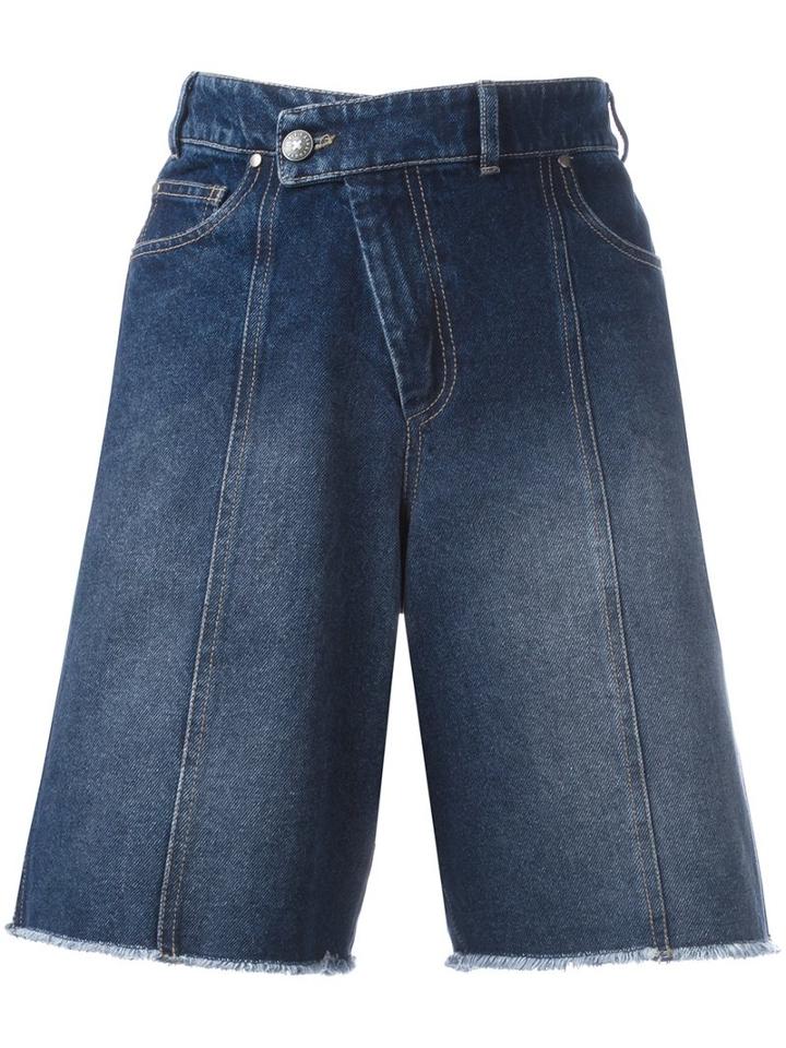A.f.vandevorst - 'pukklepop' Denim Shorts - Women - Cotton - 36, Blue, Cotton